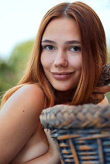 Janey in Harvest by Arkisi outdoor redhead brown eyes tattoo shaved pussy