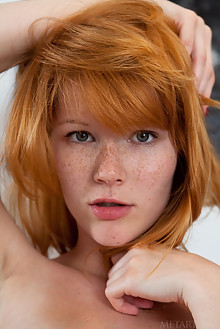 Mia Sollis in Merniz by Koenart indoor redhead green eyes fr...