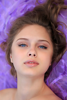 Clarice in Mirara by Rylsky outdoor brunette blue eyes petit...