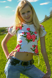 Yana F in Countryside by Thierry Murrell outdoor sunny blond...