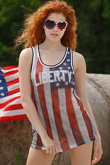 adel c dhillea luca helios outdoor redhead hazel freckles boobies puffy shaved pussy flag 4th july liberty