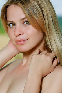 Elisa Liv in Alutta by Matiss outdoor sunny blonde green eye...