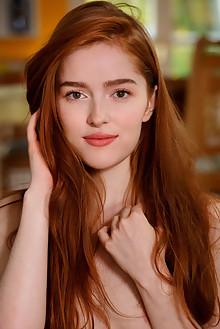 Jia Lissa in Red Woods by Luca Helios indoor redhead green e...