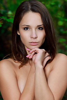 Emmy in Damizy by Matiss outdoor woods brunette brown eyes s...
