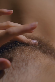 Emily J in Ether Blues by Paul Black indoor hairy unshaven pussy fingering
