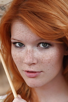 Mia Sollis in Folme by DeltaGamma outdoor redhead green eyes...