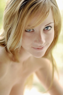 Presenting Nadya E by Stanislav Borovec outdoor sunny blonde blue eyes river boobies shaved pussy latest