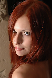 Alyssa Flames in Elustio by Rylsky indoor redhead green eyes shaved