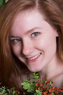 Anicka in The Ladder by Marlene indoor redhead green eyes sm...